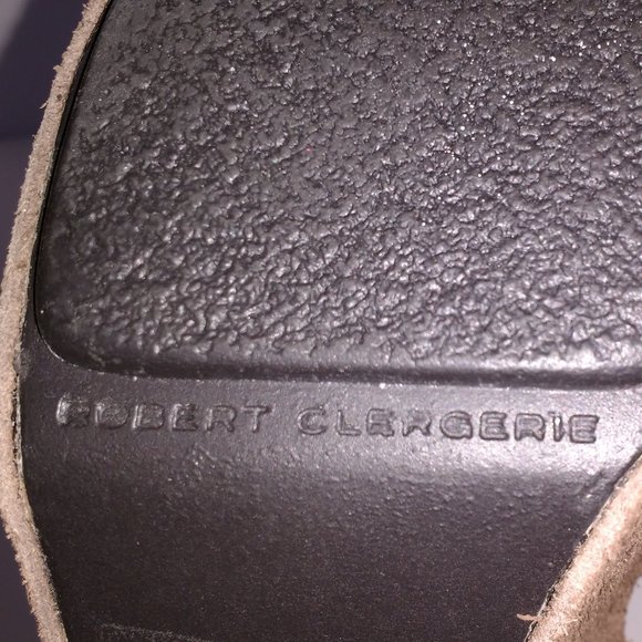 *Robert Clergerie Paris brown green suede platform clogs 8.5 - Picture 9 of 11